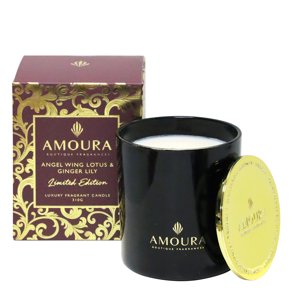 AMOURA LUXURY CANDLE - ANGEL WING LOTUS & GINGER LILY 310G