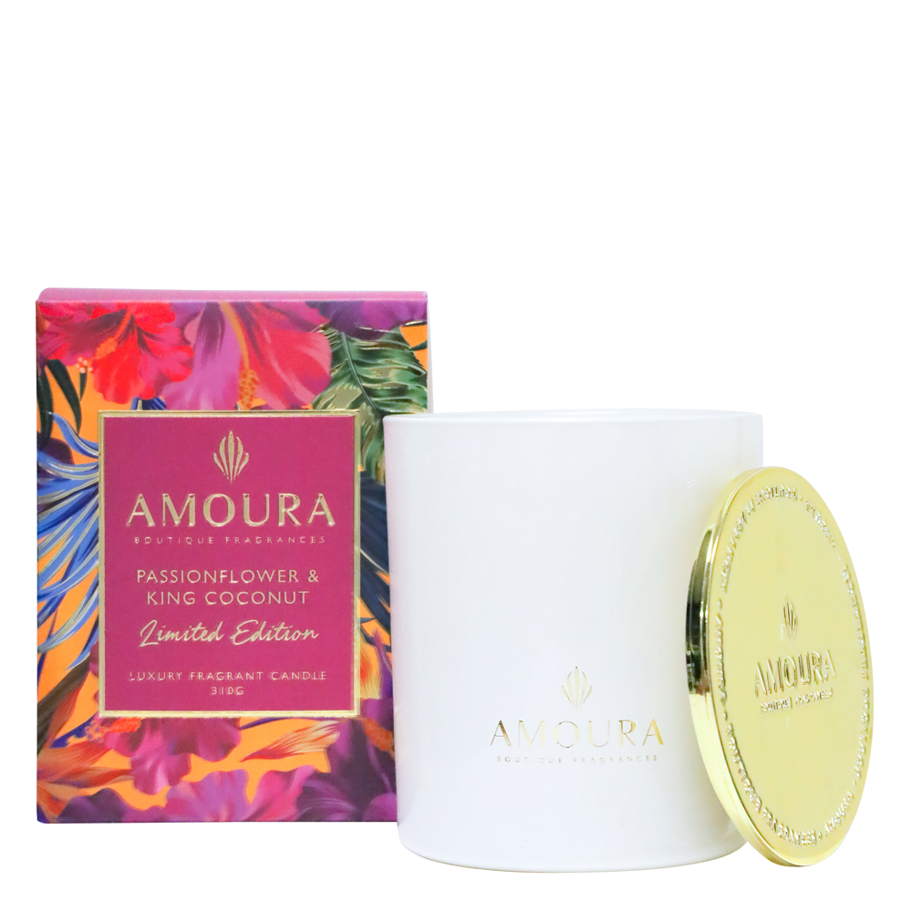 AMOURA LUXURY CANDLE - PASSIONFLOWER & KING COCONUT 310G